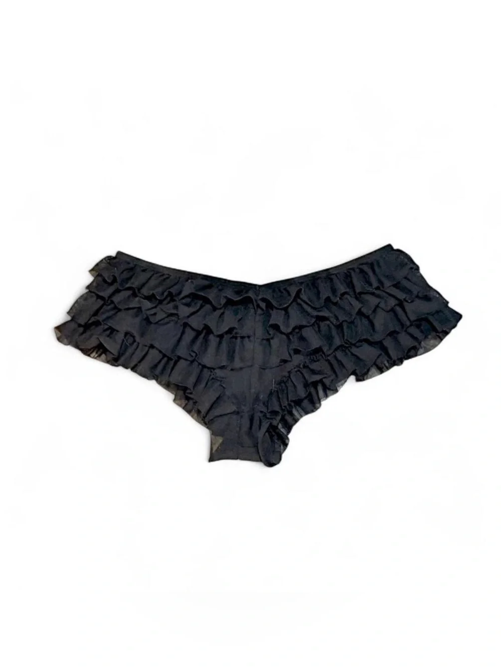 Blu Chic Intimates Black Ruffled Bloomer Like Panties Sz M NWOT - Picture 3 of 5